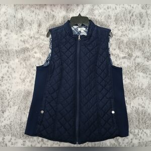 Kim Rogers Navy Quilted Vest